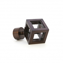 3D Square finial, for 1⅛" (28mm) diameter poles