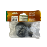 Black Moon finial, for 1⅛" (28mm) diameter poles, black and chrome moon with chrome fastener