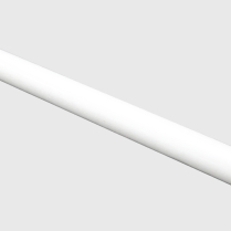 6' Metal pole, 1 1/8 (28mm) diameter, matt white