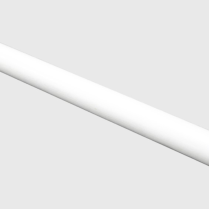 8' Metal pole, 1⅛"  (28mm) diameter, matt white