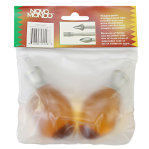 Embout boule translucide dor&eacute;, pour p&ocirc;le de &frac34;" (19mm) de diam&egrave;tre