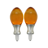 Embout boule translucide dor&eacute;, pour p&ocirc;le de &frac34;" (19mm) de diam&egrave;tre