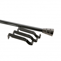 Diamond Band Collection, adjustable 72-144" pole set, &frac34;" (19mm) diameter, black nickel