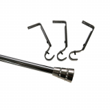 Diamond Band Collection, adjustable 72-144" pole set, &frac34;" (19mm) diameter, black nickel