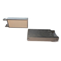 Silver Framed White Enamel finial, from the Square Line Collection