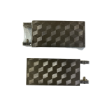 Embout en &Eacute;mail Blanc Plaqu&eacute; Encadr&eacute; d'Argent, de La Collection Carr&eacute;e