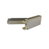 Embout en &Eacute;mail Blanc Plaqu&eacute; Encadr&eacute; d'Argent, de La Collection Carr&eacute;e