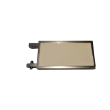 Embout en &Eacute;mail Blanc Plaqu&eacute; Encadr&eacute; d'Argent, de La Collection Carr&eacute;e