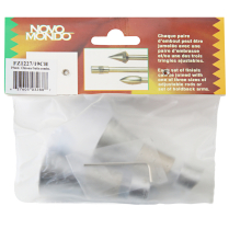 Contemporary Collection finials, for &frac34;" (19mm) diameter pole, chrome and satin nickel