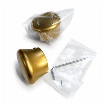 Embout de La Collection Couronne, pour p&ocirc;le de 1⅛" (28mm) de diam&egrave;tre, or mat