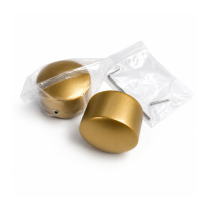 Capuchons, pour p&ocirc;le de 1⅛" (28mm) de diam&egrave;tre, or mat