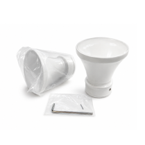 Embout de La Collection Triangle, pour p&ocirc;le de 1⅛" (28mm) de diam&egrave;tre, blanc mat