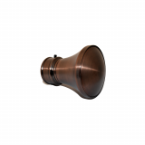 The Triangle Collection finial, for 1⅛" (28mm) diameter poles, antique copper