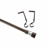 Le Mode Collection, adjustable 36-72" pole set, &frac34;" (19mm) diameter, bronze