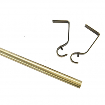 P&ocirc;le extensible de 28-48", diam&egrave;tre &frac34;" (19 mm), laiton antique