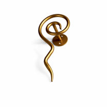 Attache &agrave; rideaux "serpent", 19mm diam&egrave;tre, or satin&eacute;