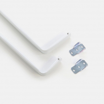 Extendable double Lockseam curtain rod, projects 2&frac12;" and 3&frac12;", white