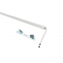 Extendable Lockseam curtain rod, projects 2&frac12;", white