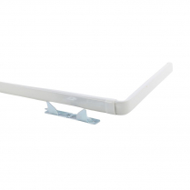 Extendable Lockseam curtain rod, projects 3&frac12;", white