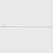 Tringle &agrave; ressort extensible de 18-28", diam&egrave;tre de 7/16", blanc