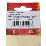 Tringle &agrave; ressort extensible de 18-28", diam&egrave;tre de 7/16", blanc