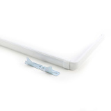Tringle &agrave; rideau Lockseam extensible de 28-48", projette 3&frac12;", blanc