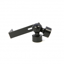 Swivel corner window curtain rod connector, for  &frac34;" (19mm) diameter poles