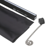 Syst&egrave;me store romain SG 2305 &agrave; cha&icirc;nette, noir (Largeur maximale 3 m. Chute maximale 3,4 m.)