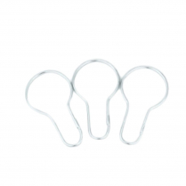 Shower curtain rings, steel, bright zinc