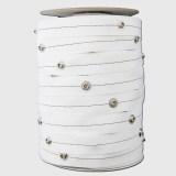 Ripplefold snap tape, 6" spaced, roll of 100 yards, white