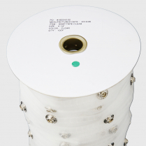 1" Ripplefold snap tape, 4&frac14;" spaced, roll of 100 yards, clear