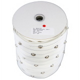 Boutons-pression sur ruban, pliage en vague, 4&frac14;" espac&eacute;, rouleau de 100 verges, blanc