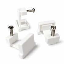 Embout KS avec vis, pour rideaux ripplefold, blanc