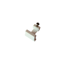 KS endcap with screw, for ripplefold curtains, white