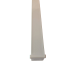 Endcap for KS rail, one side open, with screw, white