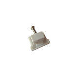 Endcap for KS rail, one side open, with screw, white