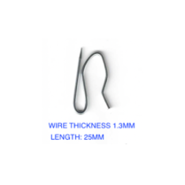 Pin on drapery hooks, 1" (25mm), zinc plated, 1000 per pack