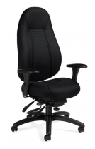 ObusForme&reg; Comfort High Back Multi-Tilter Chair w/ Schukra Ebony