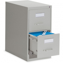 Global&reg; Fileworks&reg; 2600 Series Vertical File 2-Drawer Letter Grey