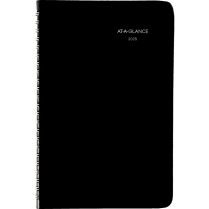 AT-A-GLANCE&reg; Weekly Desk Diary 5" x 8" Bilingual Black