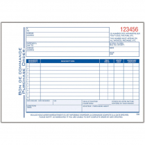 Adams Purchase Order Book 3-Part 5-1/2" x 8-1/2" 50 Sets