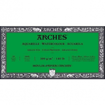 Arches Watercolour Block Cold Pressed 140lb Natural White 6" x 12" 20sheets