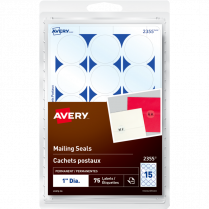 Avery&reg; Clear Mailing Seals 1" 75/pkg