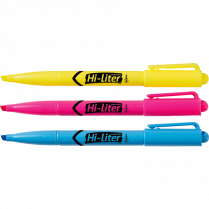 Avery&reg; Pen Style HI-LITER&reg; Chisel Tip Assorted Colours 3/pkg
