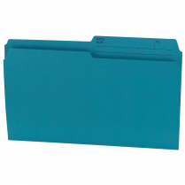 Basics&reg; Coloured Reversible File Folders Legal Teal 100/box