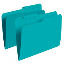 Basics&reg; Coloured Reversible File Folders Letter Light Teal 100/box