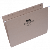 Basics&reg; Recycled Hanging Folders Letter Natural 50/box
