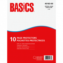 Basics&reg; Page Protectors 3 mil Clear Letter 10/pkg