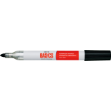 Basics&reg; Permanent Marker Metal Barrel Conical Tip Black 10/box