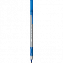BIC&reg; Round Stic Grip&reg; Pens Medium Point Blue 12/box